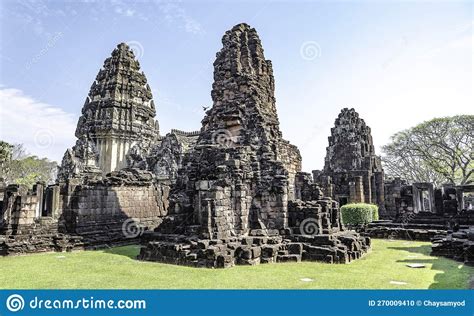 Phimai Stone Castle An Ancient Khmer Castle Located In The Historical