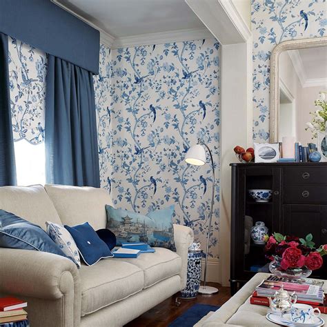 Royal Blue Wallpaper Blue Floral Wallpaper Peony Wallpaper Blue