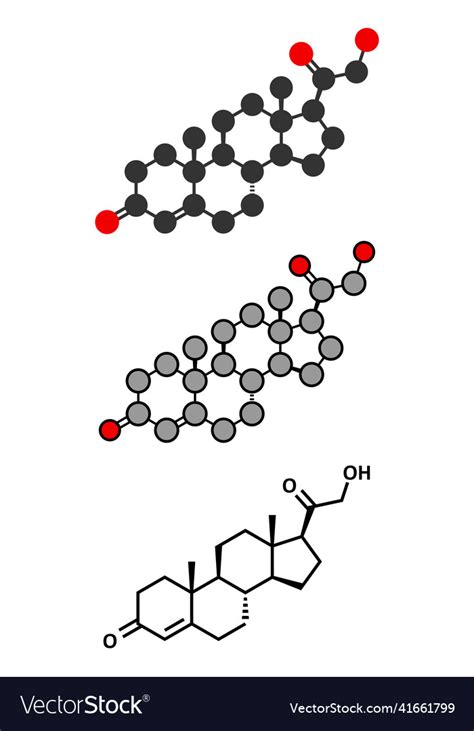 Deoxycorticosterone doc mineralocorticoid hormone Vector Image