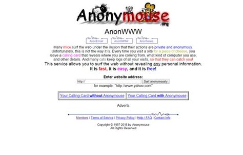 Anonymouse Org Anonymous Browsing Directly In The Browser No