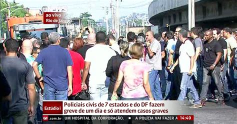 G Policiais Civis Em Paralisa O No Rio Fazem Protesto Na Sede Da