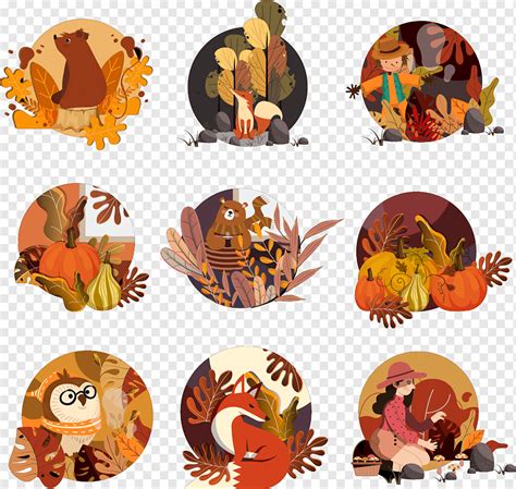 Iconos de otoño png PNGWing