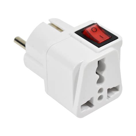 Jual Krisbow Travel Adaptor Dengan Switch 10 A Putih Terbaik Informa