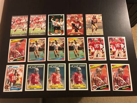 Joe Montana Lot Of Cards Topps Fleer Upper Deck Pro Set