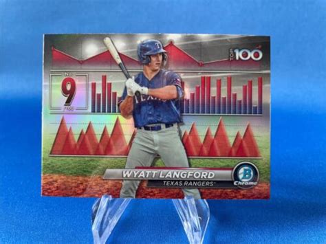 2024 Topps Bowman Chrome Baseball Wyatt Langford BTP 9 Top 100 EBay