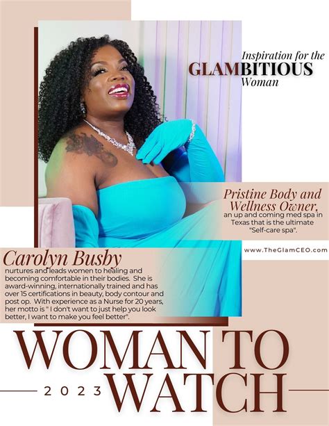 2023 Woman to Watch: Carolyn Busby – GLAMBITIOUS®️