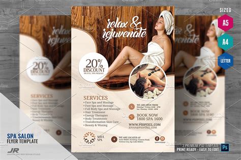 Beauty Spa Salon Flyer Creative Photoshop Templates ~ Creative Market