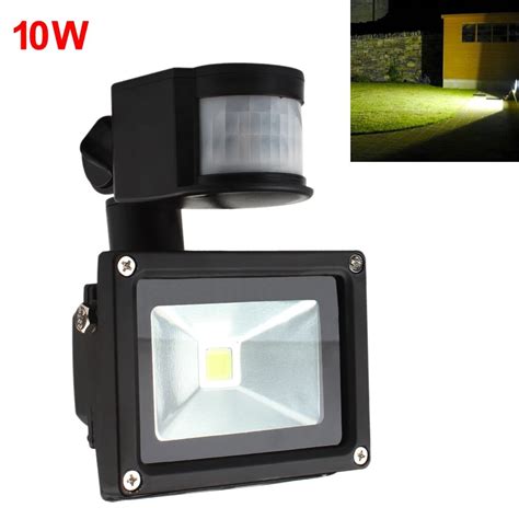 Long Lifespan 10W AC 85 265V PIR Infrared Body Motion Sensor LED Flood