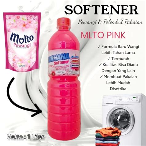 Jual Softener Pelembut Pakaian Liter Aromah Multo Pink Pewangi Pakaian