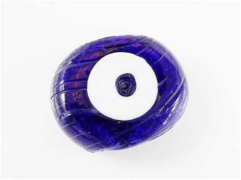 Navy Blue Evil Eye Nazar Glass Bead Traditional Turkish Handmade 27 Mm