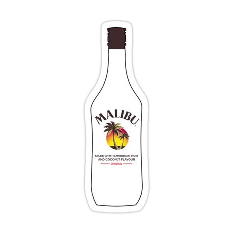 Malibu Bottle Sticker For Sale By Chase Gardner In 2023 Malibu