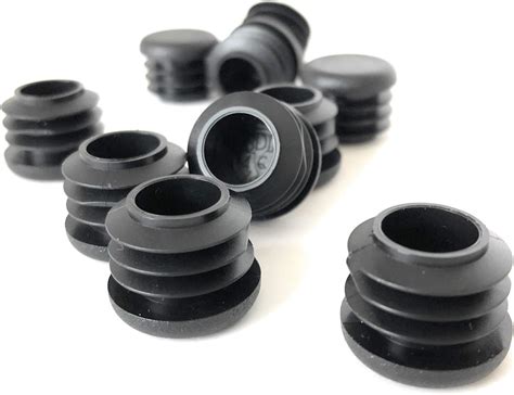 Bonsicoky 12 Pack 34 Inch 19mm Round Plastic Hole Plugs Black Pipe