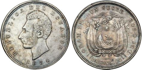 Moneta 1 Sucre Ecuador Argento 1928 Antonio José de Sucre 1795 1830