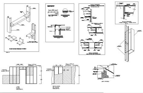 Structural Joints And Connection Detail 2d View Cad Construction Block Layout Autocad File Artofit