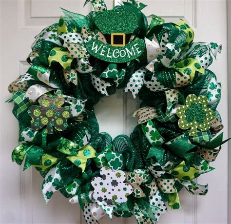 Saint Patricks Day Wreath St Patricks Day Wreath Etsy