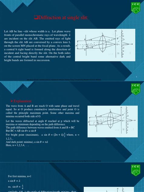 Diffraction Single Slite | PDF | Diffraction | Electrodynamics