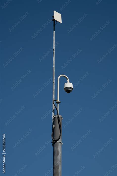 Cctv Camera On Pole Showing Signs Of Corrosion Stock Photo Adobe Stock