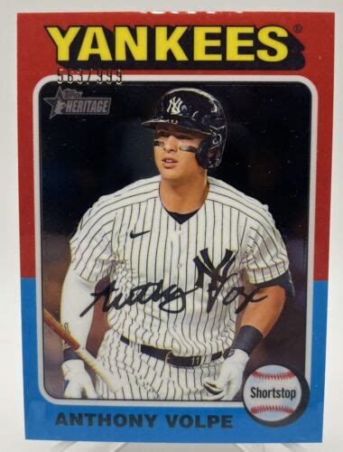 2024 Topp Heritage Chrome Anthony Volpe 282 New York Yankees 563 999