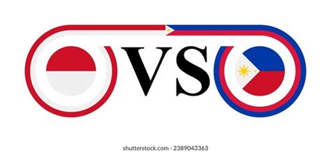 Concept Between Indonesia Vs Philippines Vector Stock Vector (Royalty ...