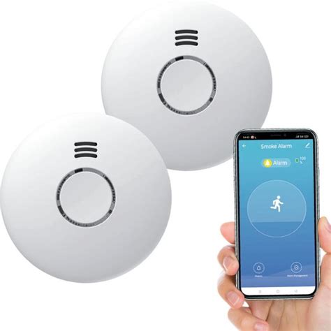 Safelink SM1 Slimme Rookmelder 2 Pack Koppelbaar Met App Wifi