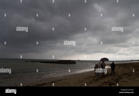 Normandy beach Arromanches France Stock Photo - Alamy