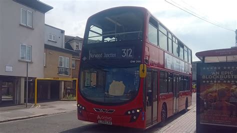 Full Route Visual Route 312 South Croydon Bus Garage Norwood