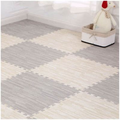 Generico Alfombra Piso Goma Eva Antigolpes Piezas X Cm Blanco