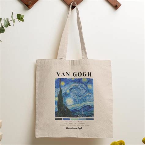 Bolsa Sacola Ecobag Obra De Arte Van Gogh Noite Estrelada Ou Sem