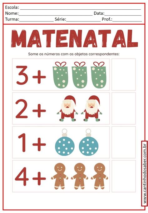 ATIVIDADES DE MATEMÁTICA PARA EDUCAÇÃO INFANTIL E ENS FUNDAMENTAL