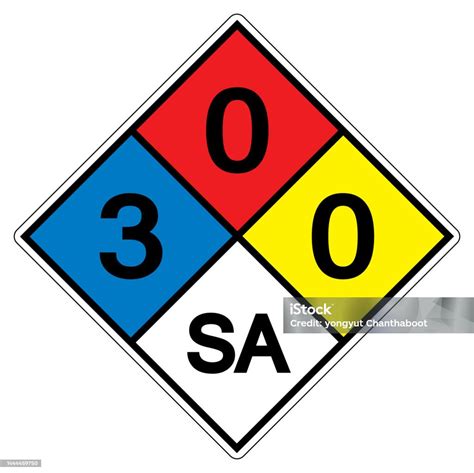 Ilustración De Nfpa Daimond 704 300 Sa Signo De Símbolo Ilustración