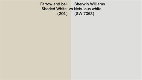 Farrow And Ball Shaded White 201 Vs Sherwin Williams Nebulous White