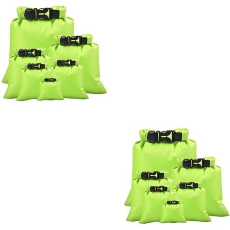 Ensemble de 6 sacs étanches pour sports nautiques TRAHOO Noir