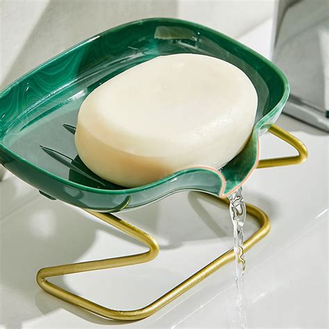 Cheers Us Bar Soap Holder Leaf Shape Self Draining Soap Dish For Bar