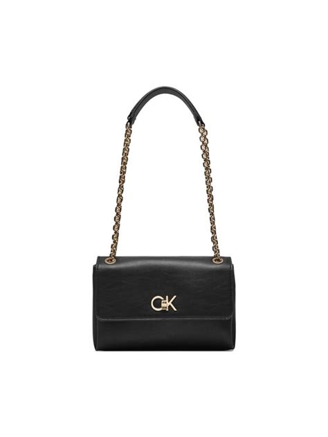 Calvin Klein Handtasche Re Lock Ew Conv Crossbody K K Schwarz