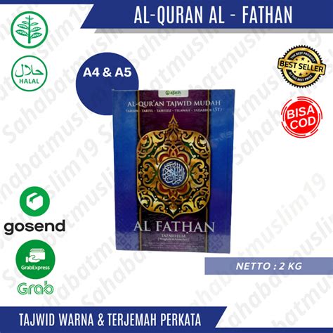 Jual Al Quran Al Fathan Ukuran A Tajwid Warna Terjemah Per Kata