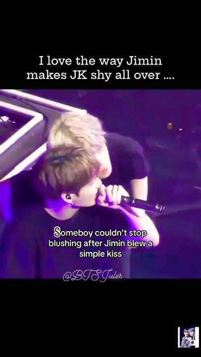 🐰jk Gets Super Shy With Jimin Blowing A Kiss Near To His Ear Jimin Jk