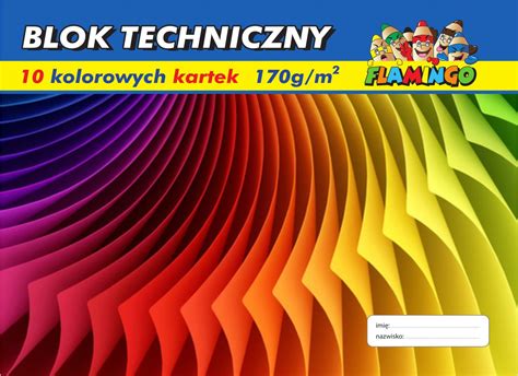 Blok Techniczny A4 Kolorowe Kartki 12374615477 Allegro Pl