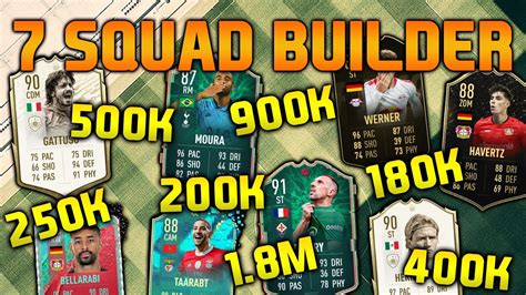 FIFA 20 SQUAD BUILDER 180K 200K 250K 400K 500K 900K 1 8M HYBRID SQUAD