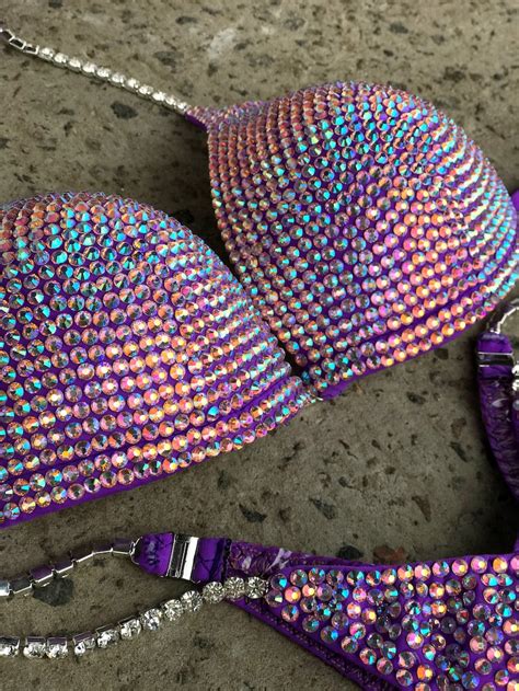 Competition Bikini Set Rhinestone Fitness Npc Ifbb Etsy