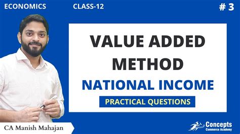 Value Added Method National Income Class Practical Questions Gva