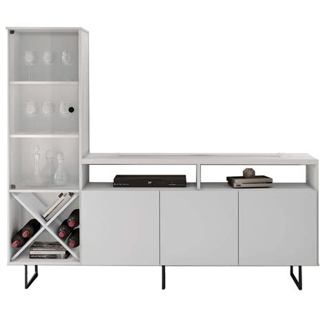 Rack Painel para TV até 65 Polegadas Merlot Off White Naturale