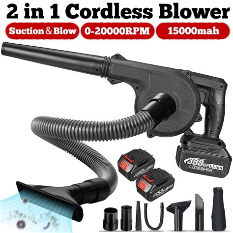 2 In 1 1600W Brushless Cordless Electric Air Blower Vacuum Cleannig