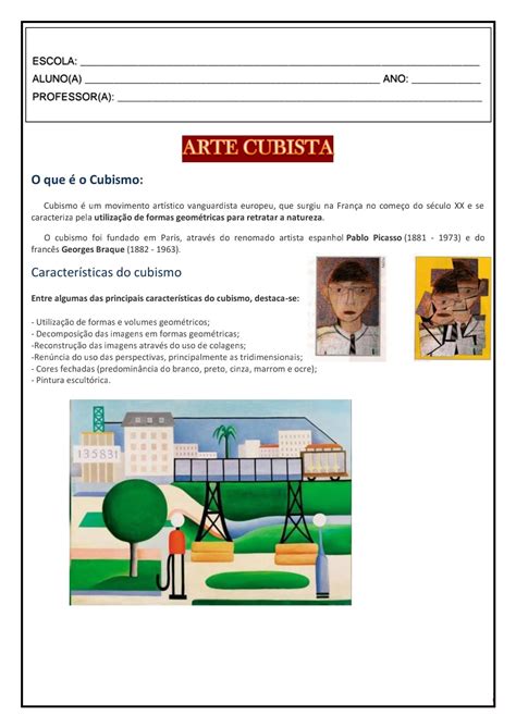 Atividade De Artes 5 Ano Artes Visuais