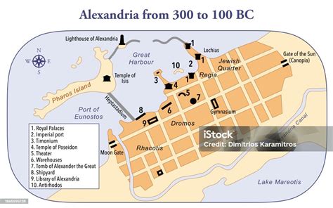 Plan Of Ancient Alexandria Stock Illustration - Download Image Now ...