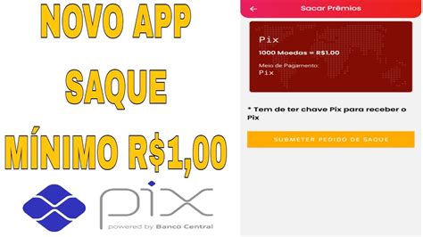 😱 Saque R1 RÁpido Novo App Para Ganhar Dinheiro RÁpido Via Pix