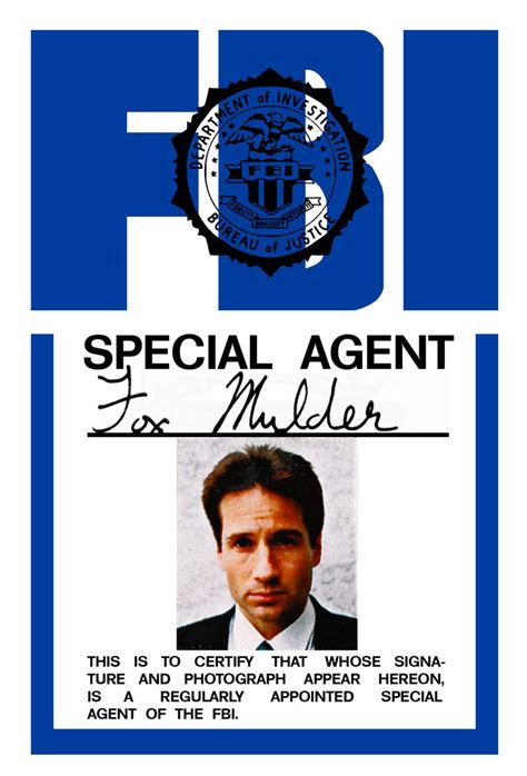 The X-Files - Fox Mulder FBI Badge Replica by Morsoth on DeviantArt