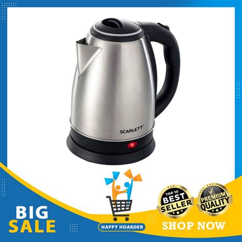 Scarlett Stainless Steel Electric Heat Kettle Liters Easy To Use