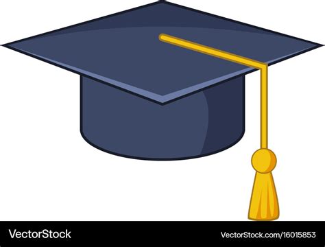 Graduation hat icon cartoon style Royalty Free Vector Image