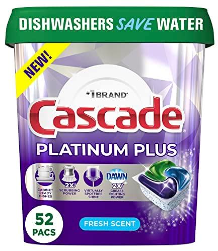 Cascade Platinum Plus Dishwasher Pod, Dishwasher Detergent, Dishwasher ...