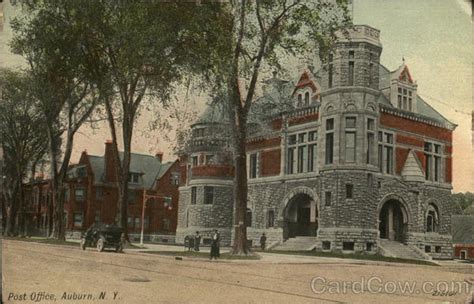 Post Office Auburn Ny Postcard